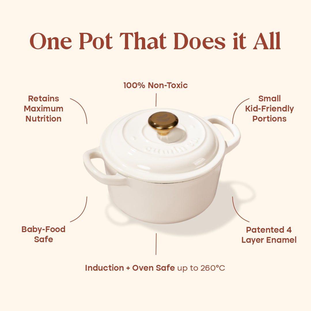 No. 6 Enamel Cast Iron Dutch Oven (1.2L)