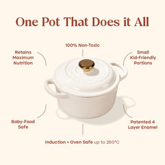 No. 6 Enamel Cast Iron Dutch Oven (1.2L)