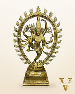 Dynamic Brass Urdhava Tandava Nataraja Statue - 24.5in