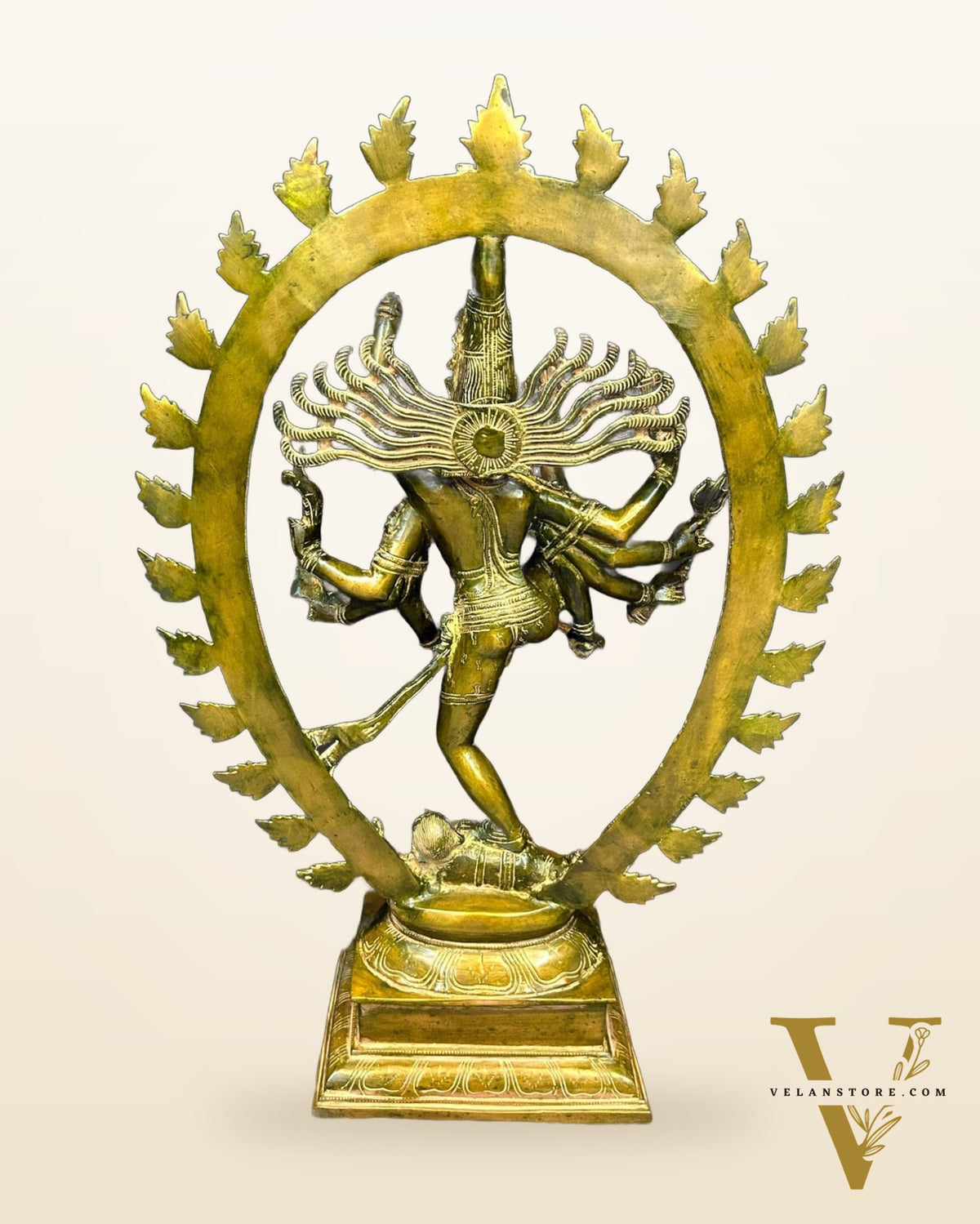 Dynamic Brass Urdhava Tandava Nataraja Statue - 24.5in