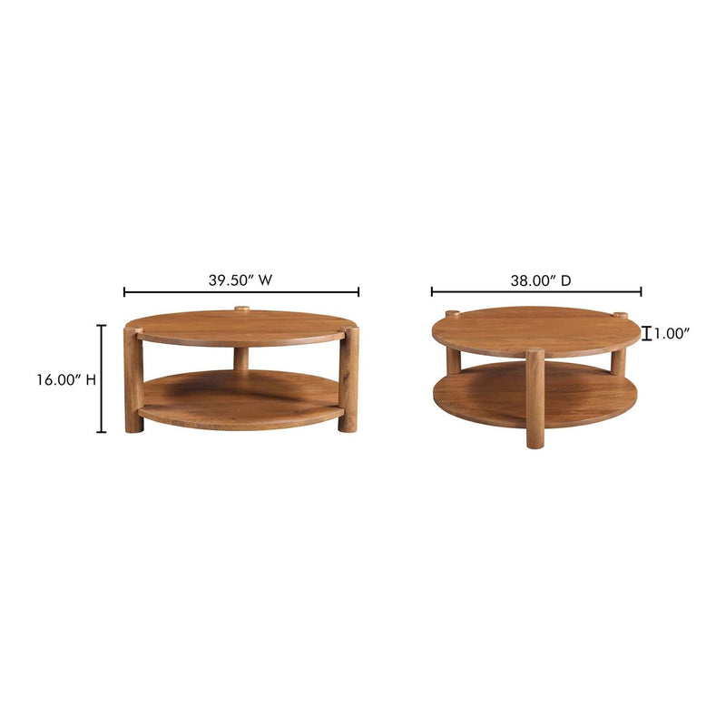 Titoz – Modern Round Mango Wood Coffee Table