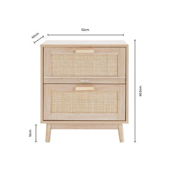 Canora 2 Drawer Bedside Table