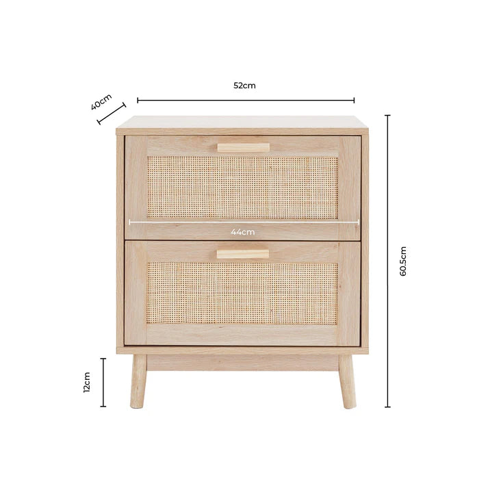 Canora 2 Drawer Bedside Table