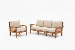 URBAN 2 Seater TEAK Wood Sofa