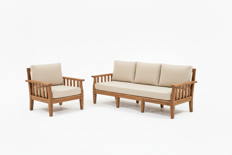 URBAN 2 Seater TEAK Wood Sofa