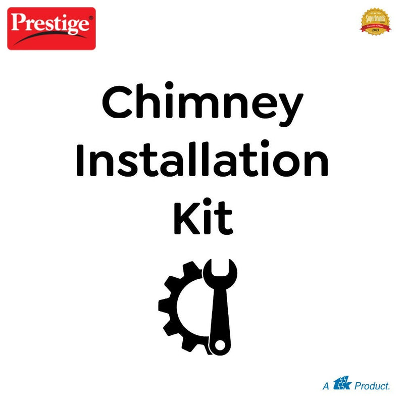 Prestige Provo 900 Kitchen Hood Chimney, Prestige Svachh Efficia Hob 03 AI (with Toughened Glass Top Multi Spark Ignition System & 3 Brass Burners), Prestige Chimney Installation Kit