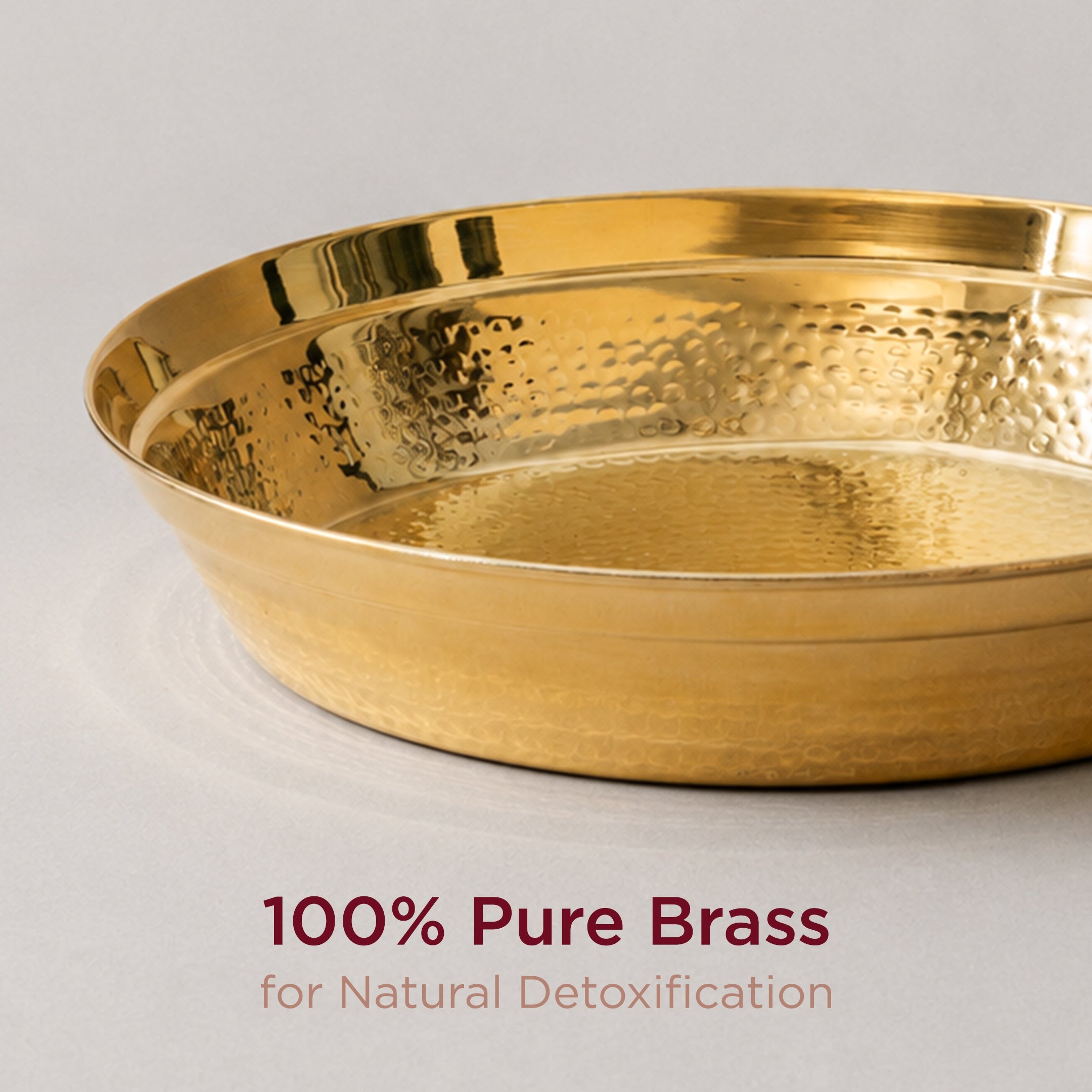 100% Pure Brass Paraat for Atta Kneading • Durable & Easy to Clean (पीतल का परात) | Total Weight: ~1.3 kg