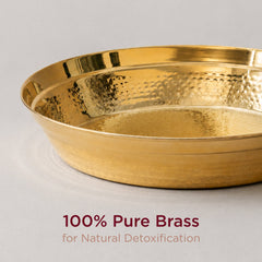 100% Pure Brass Paraat for Atta Kneading • Durable & Easy to Clean (पीतल का परात) | Total Weight: ~1.3 kg
