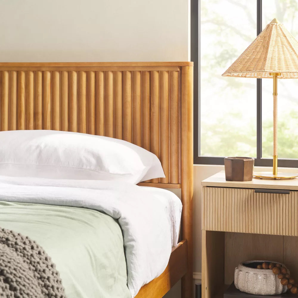 Velin Home King Reeded headboard bed