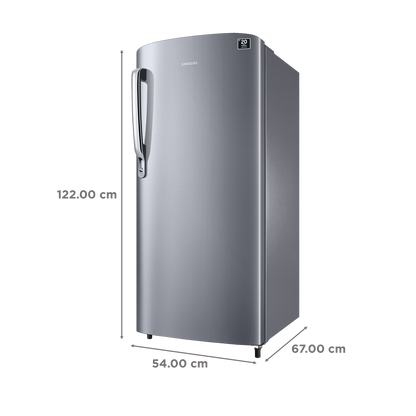 SAMSUNG Stylish Grande 183 Litres 2 Star Direct Cool Single Door Refrigerator with Stabilizer Free Operation (RR20C2412GS/NL, Grey Silver)