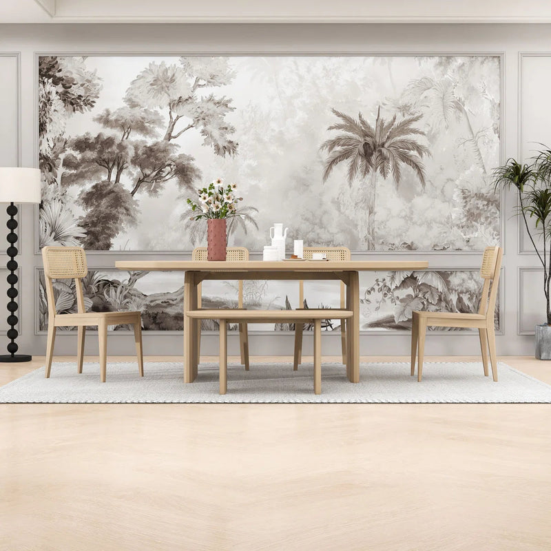 Austin Oval Dining Table Set – Lightwood 6-Seater