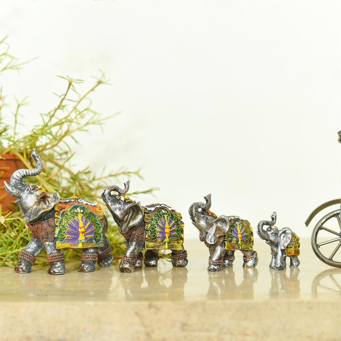 Polyresin Elephant Family Set