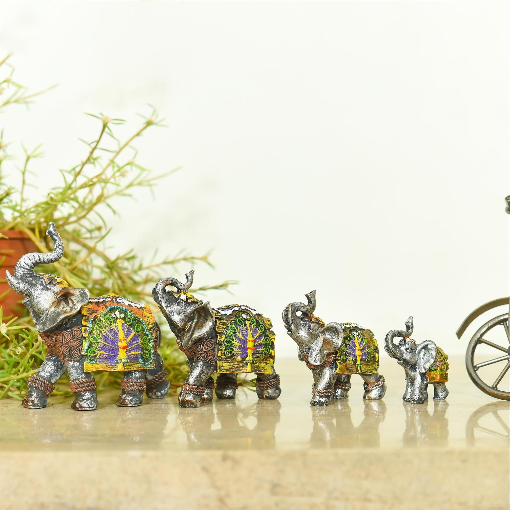 Polyresin Elephant Family Set