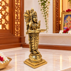 Brass Standing Deep Lakshmi Pair (8 Inch)