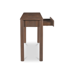 Indiana Scalloped Edge Solid Wood Console Table – Modern Minimalist Design