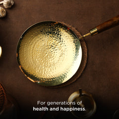 Traditional Brass Tawa | Authentic Dining Collection | 25.5 cm | Total Weight: ~1 kg