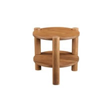 Titoz – Modern Round Mango Wood Side Table