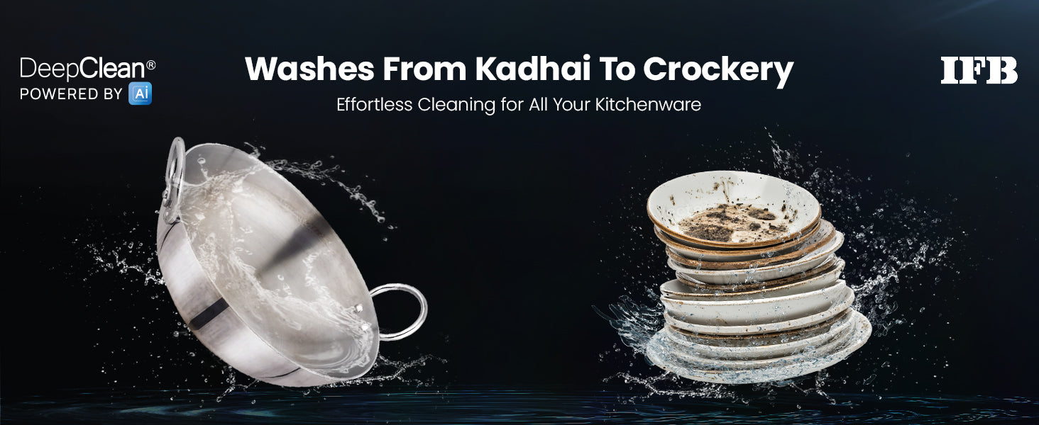 IFB 16 Place Settings with DeepClean® Technology Powered by AI Freestanding Dishwasher (Neptune VX16, Inox Grey, Largest Capacity Washes upto 92 Utensils, 70° Hot Water Wash)