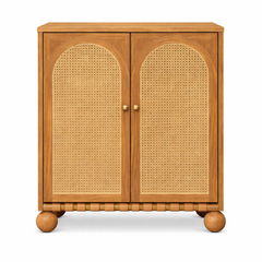 Valencia Rattan Arched Wooden Accent Cabinet