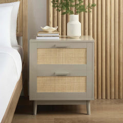Canora 2 Drawer Bedside Table