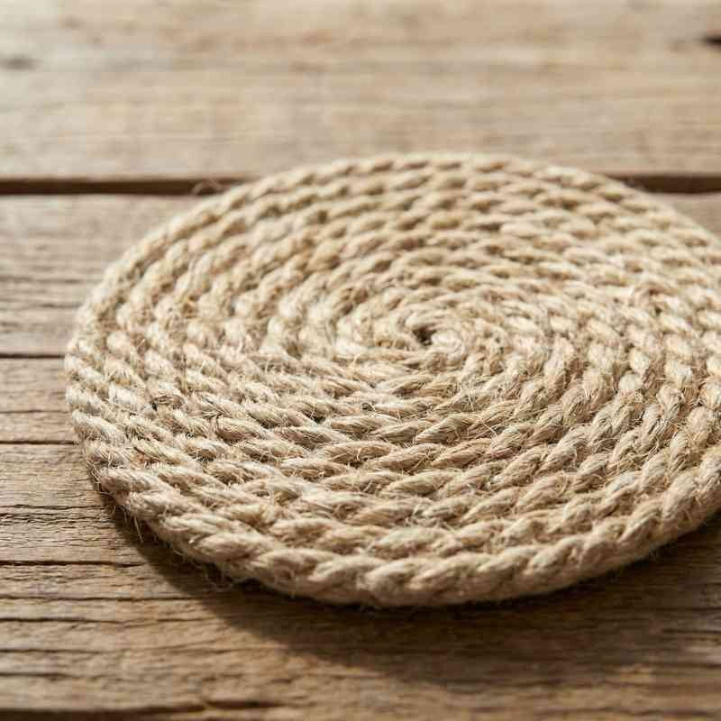 Handmade Cotton Jute Coaster Set of 4