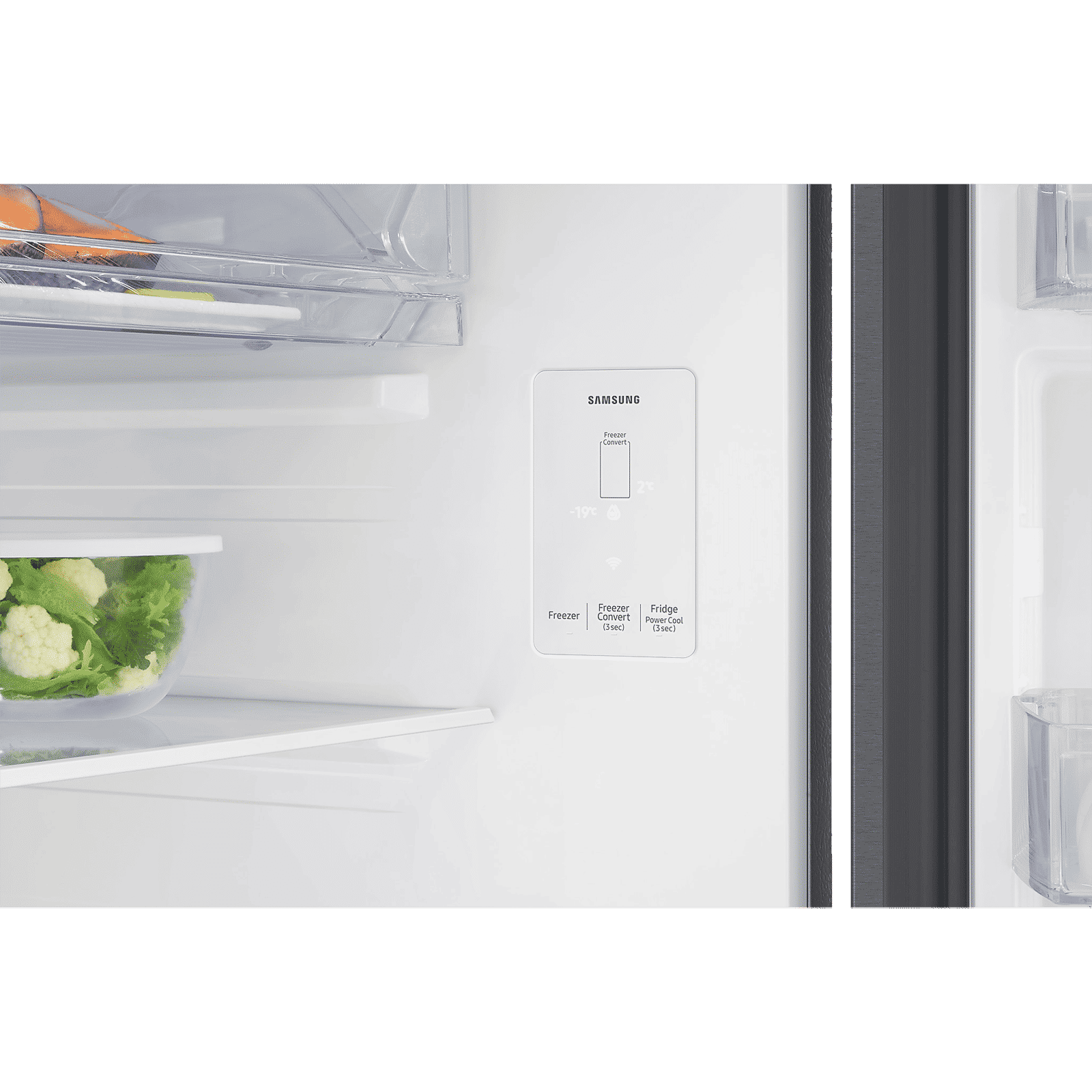 SAMSUNG 330 Litres 2 Star Frost Free Double Door Smart Wifi Enabled Refrigerator with Bespoke AI (RT34DG5A2BSLHL, EZ Clean Steel)