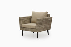 Bonfilia Outdoor Sofa Set 2 Seater, 2 Single seater and 1 Center Table (Seashell)