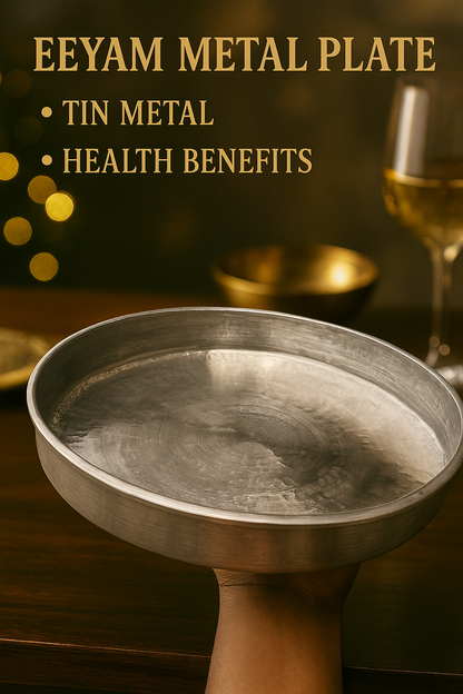 Eeyam (Tin) Plate – Traditional Pure Tin Thattu | 8–12 Inch | Velanstore