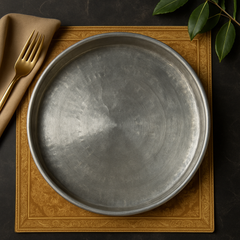 Eeyam (Tin) Plate – Traditional Pure Tin Thattu | 8–12 Inch | Velanstore-1