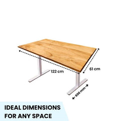 Height-Adjustable Standing Desk with Pure Solidwood Table-Top (Not Mdf )
