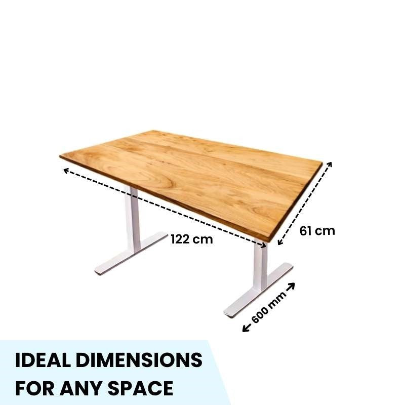Height-Adjustable Standing Desk with Pure Solidwood Table-Top (Not Mdf )