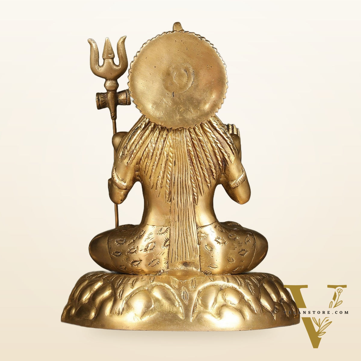 Elegant 10.5-Inch Brass Lord Shiva Idol