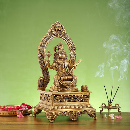 Elegant 20.5 Inch Brass Lalitha Devi Rajarajeshwari Kamakshmi Amman Idol