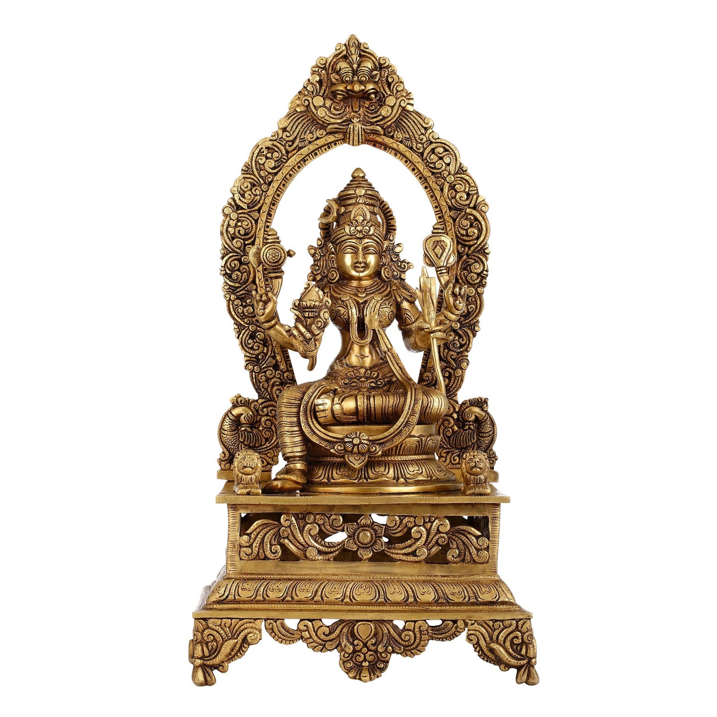 Elegant 20.5 Inch Brass Lalitha Devi Rajarajeshwari Kamakshmi Amman Idol