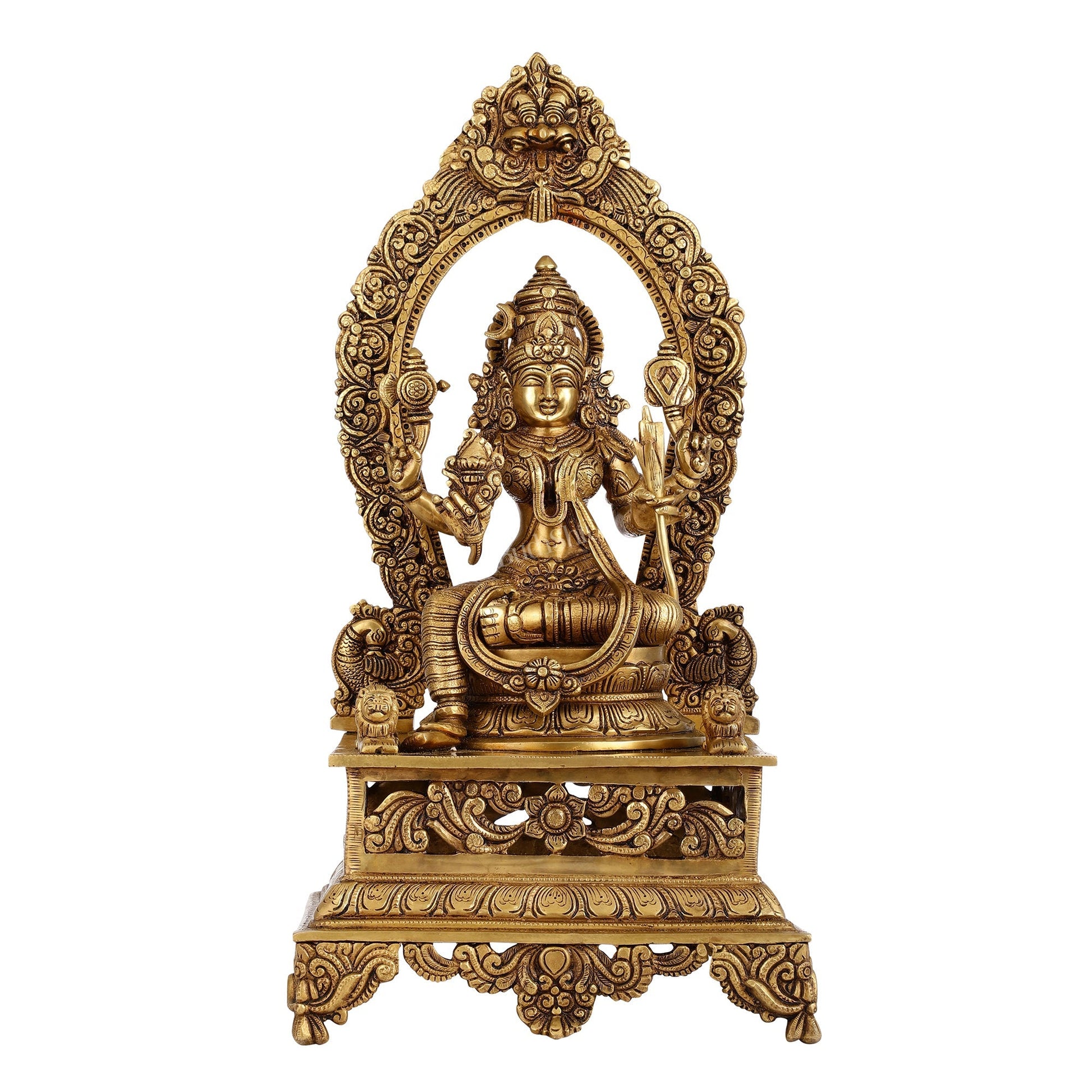 Elegant 20.5 Inch Brass Lalitha Devi Rajarajeshwari Kamakshmi Amman Idol