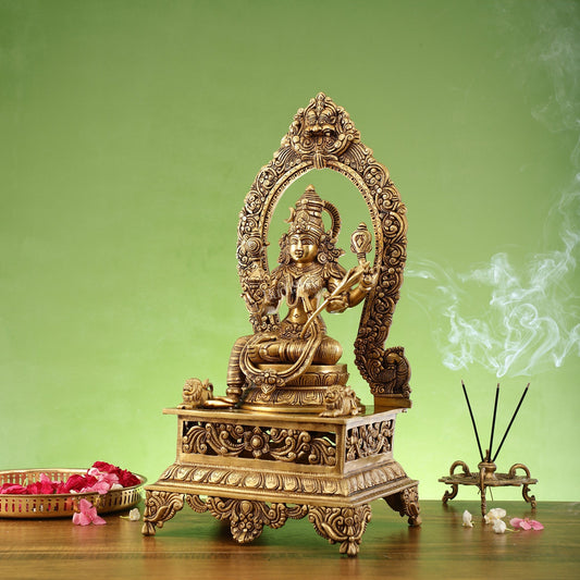 Elegant 20.5 Inch Brass Lalitha Devi Rajarajeshwari Kamakshmi Amman Idol