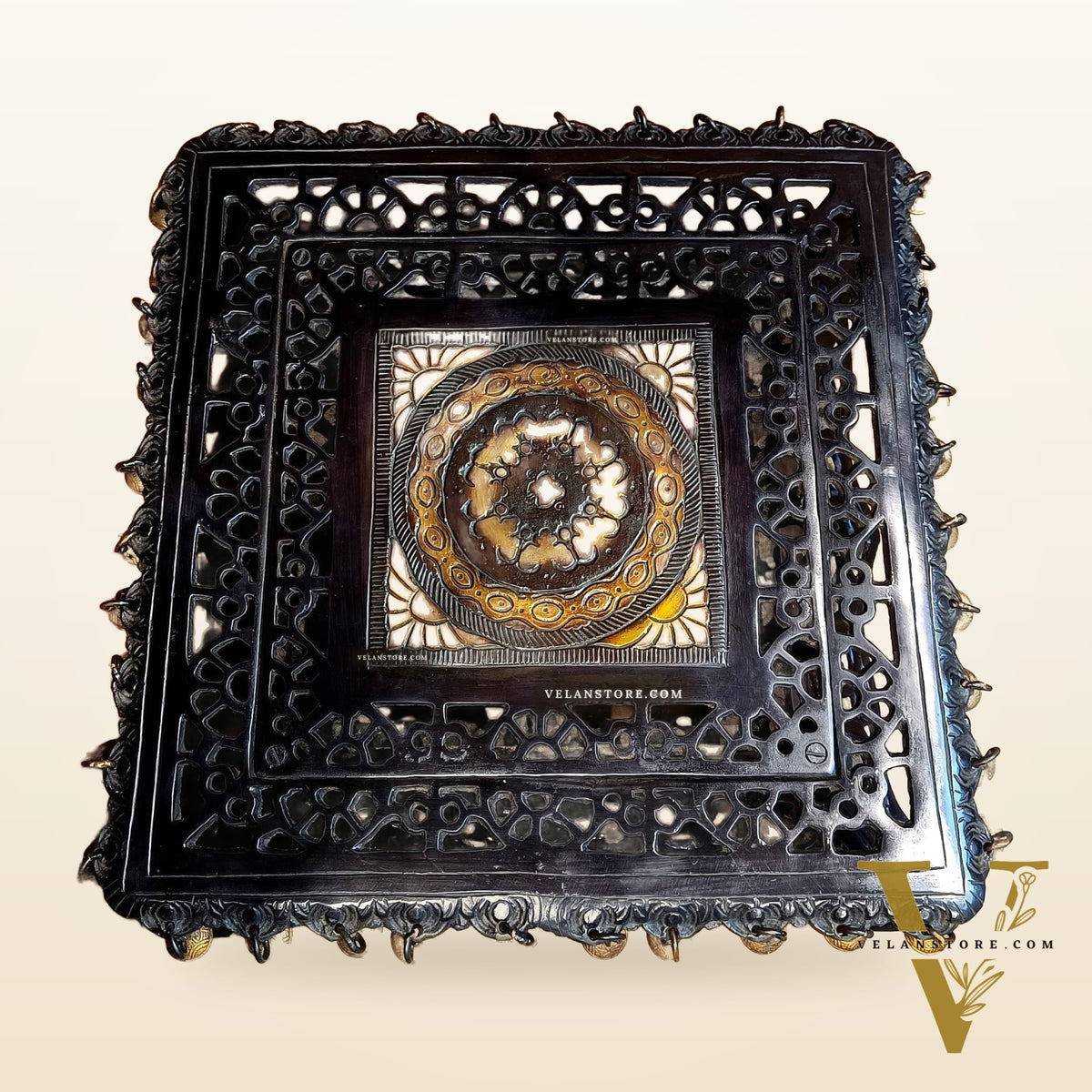 Elegant Aasan Pure Brass Square Pedestal or stool