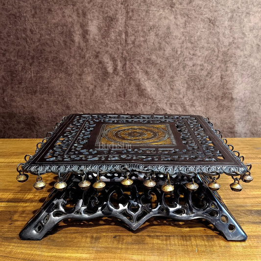 Elegant Aasan Pure Brass Square Pedestal or stool