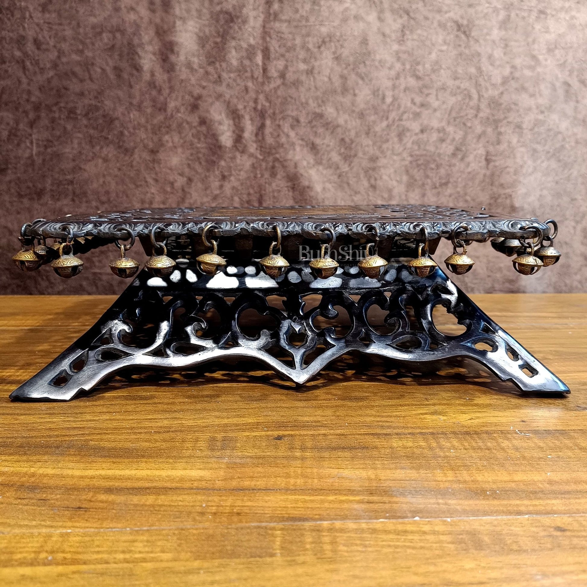 Elegant Aasan Pure Brass Square Pedestal or stool