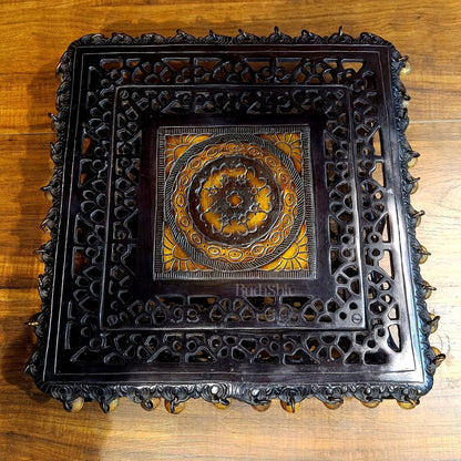 Elegant Aasan Pure Brass Square Pedestal or stool