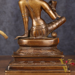Elegant Bhoga Shakti Pure Brass Seated Parvati Idol – 9 Inch Height