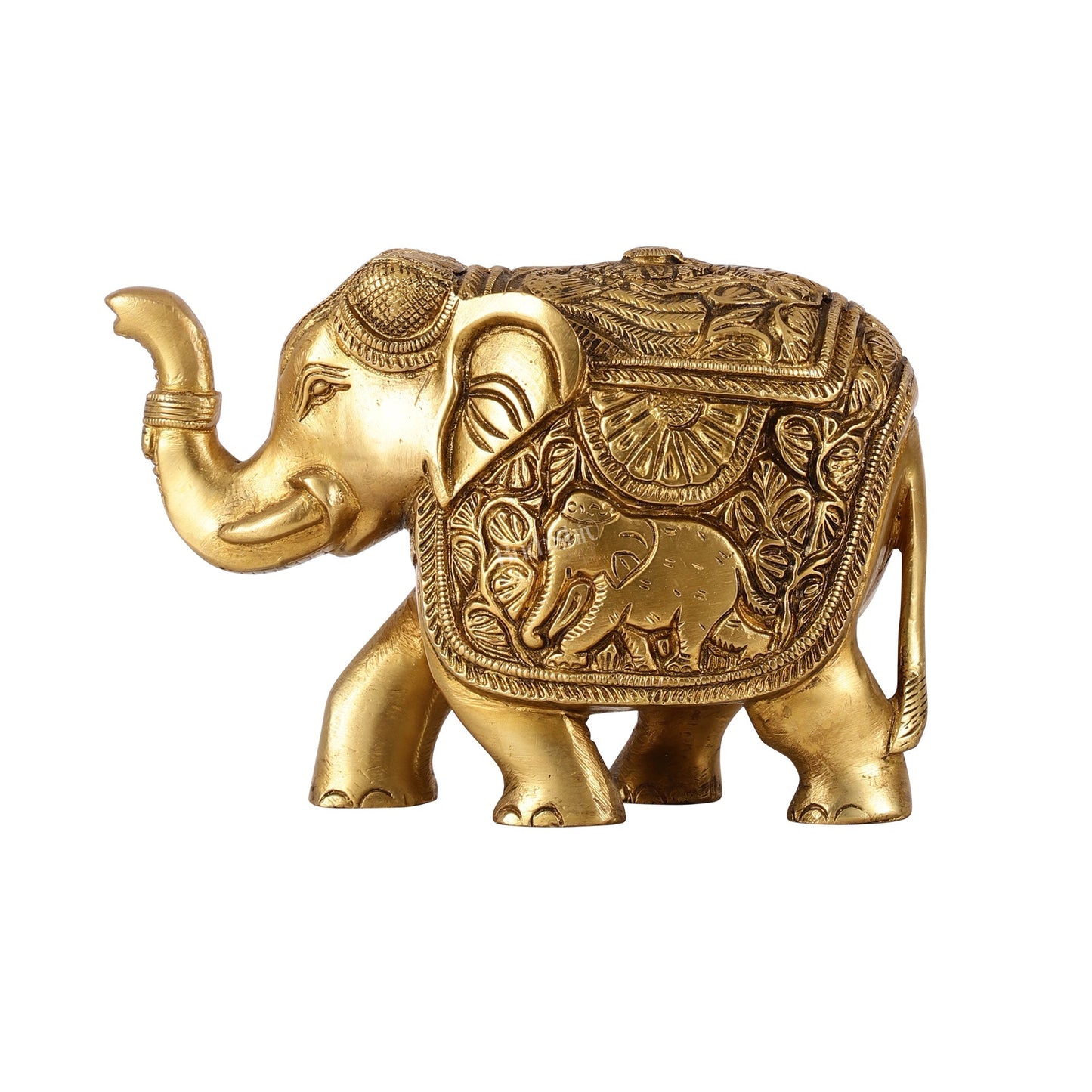 Elegant Brass Elephant statue - 7 inch