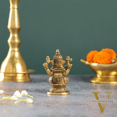 Elegant Brass Ganesha Idol | Height 3.5 inch