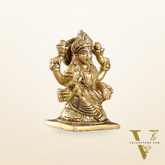 Elegant Brass Lakshmi Idol | Height 4 inch