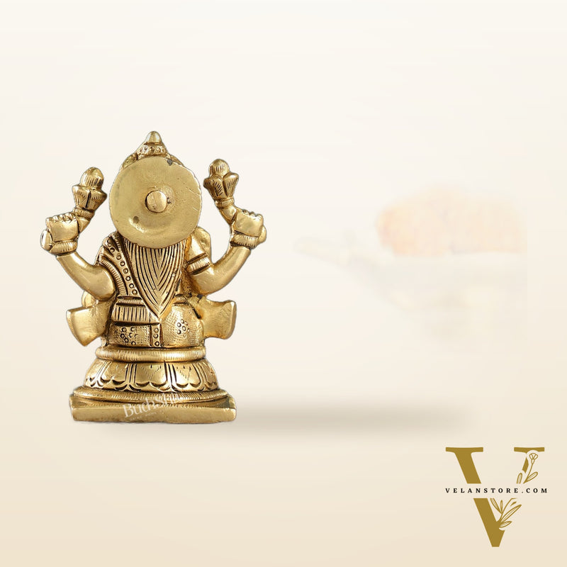 Elegant Brass Lakshmi Idol | Height 4 inch