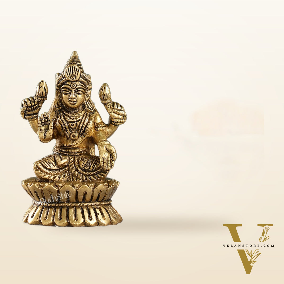 Elegant Brass Lakshmi Idol | Height 4.5 inch