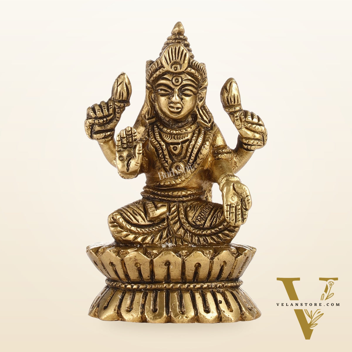 Elegant Brass Lakshmi Idol | Height 4.5 inch