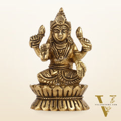 Elegant Brass Lakshmi Idol | Height 4.5 inch