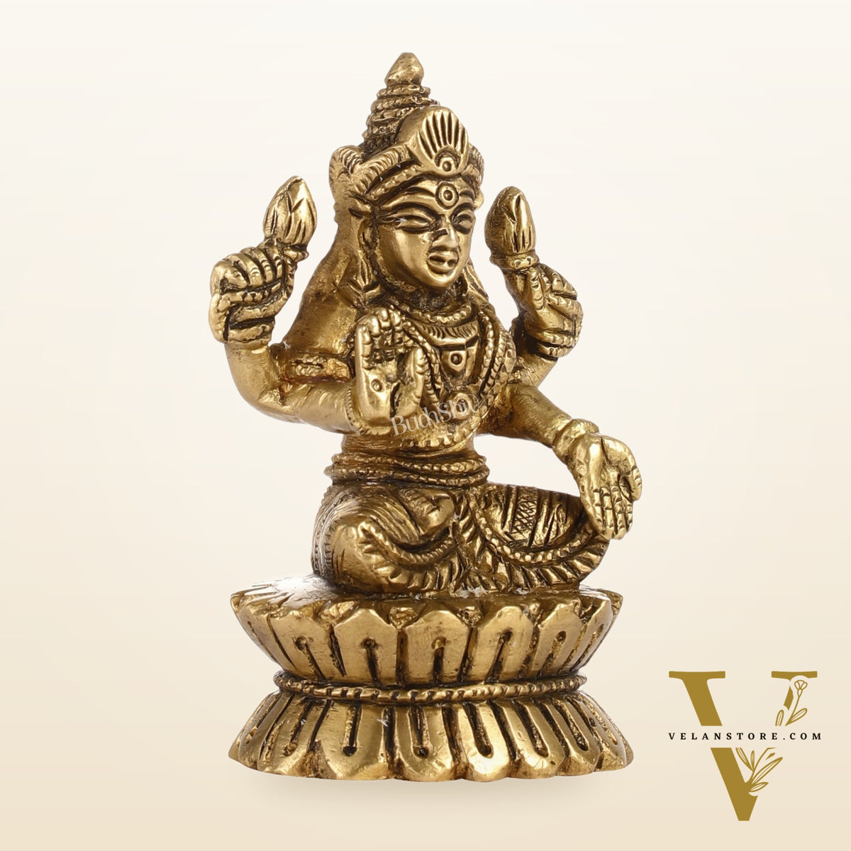 Elegant Brass Lakshmi Idol | Height 4.5 inch