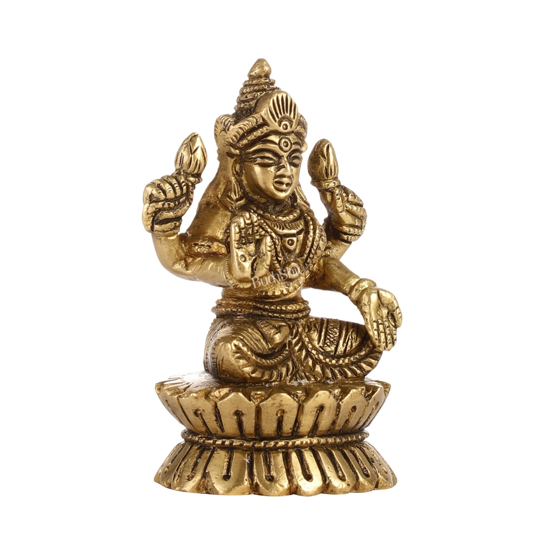 Elegant Brass Lakshmi Idol | Height 4.5 inch